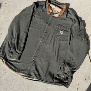 Carhartt Men's Dark Olive Shirt Jacket
